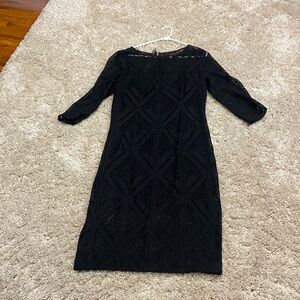 Adrianna Papell Elegant Black Lace Dress